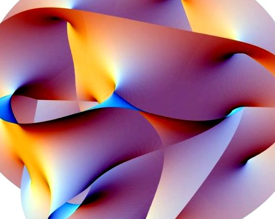 Calabi-Yau proiecție spațială în 6 dimensiuni obținută cu Mathematica