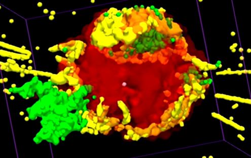Model 3D explozie supernova