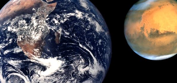 Compararea planetei Marte cu Pământul