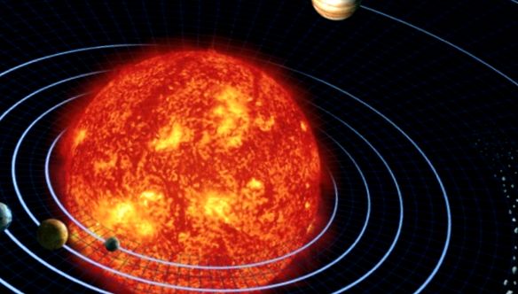 Forța gravitațională dintre Soare și Pământ